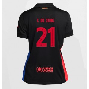 Barcelona Frenkie de Jong #21 Udebanetrøje Dame 2024-25 Kort ærmer